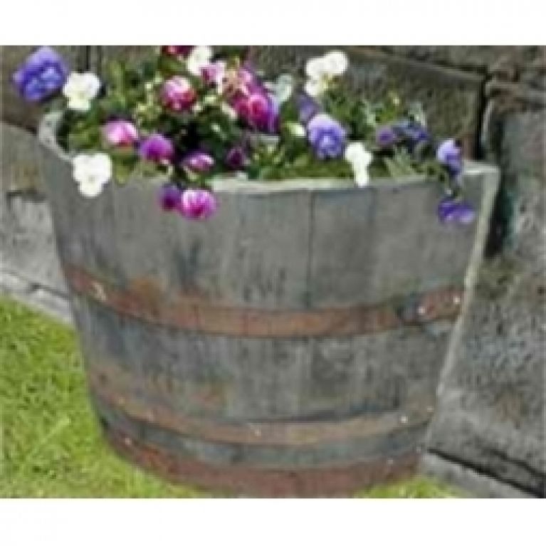 Half Moon Oak Tubs Barrel Planters