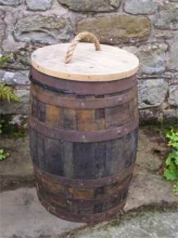 70 Litre Barrel Bin Oak Barrel Waste & Recycling Bins • The Barrel Makers