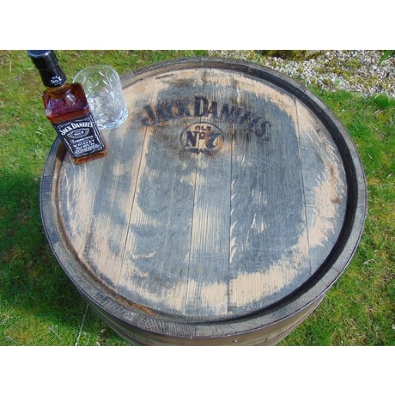 Whiskey Barrel Table Dark Varnish Barrel Furniture • The Barrel Makers