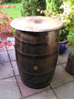 Whisky Barrel Table Dark Varnish