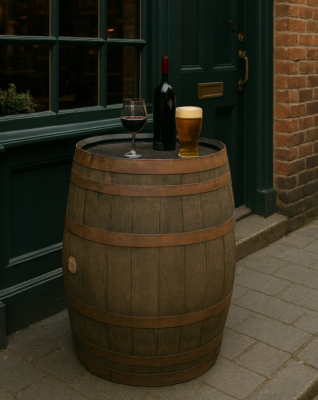 Rustic Barrel Table