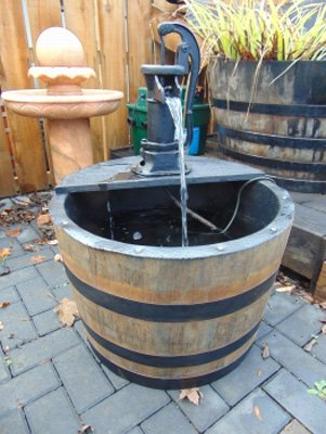 Fish Barrel Water Feature - Pitcher Pump