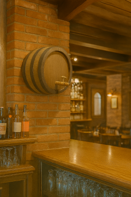 23 inch (58cm) Dark Stained Finish Barrel Ends