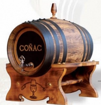 Seasoned Oak 8 Litre Cognac Barrels with Laquered Finish