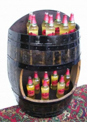 Against Wall Barrel Display Cabinet