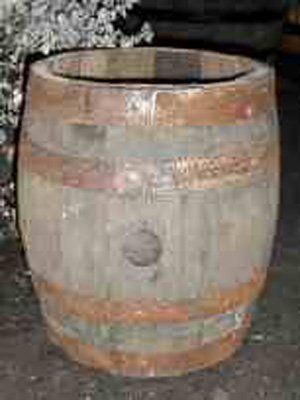 Firkin Barrel Planter - Natural Finish