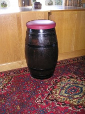 Barrel Stools Faux Leather Seat
