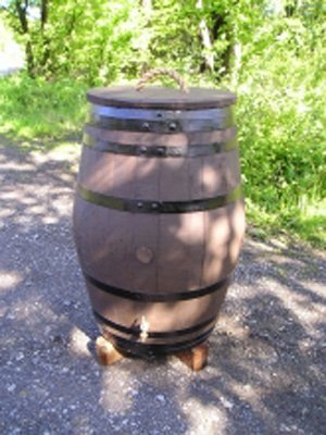 56 Gallon Stained Barrel Water Butts