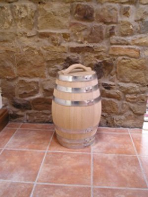 30L White Oak Barrel Bin