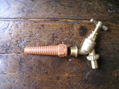 Tap Adaptor Length 100mm Hole Size 19mm-22mm CN112 with brass tap