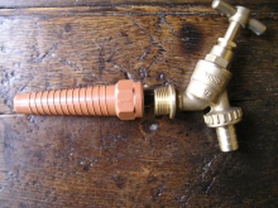 Tap Adaptor Length 100mm Hole Size 22mm-25mm CN212 with brass tap