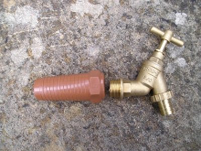 Tap Adaptor Length 100mm Hole Size 35mm-40mm CN534 with brass tap