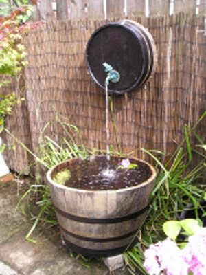 Barrel Frog Tap Spitter and Rustic Tub