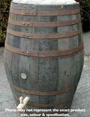 100 Gallon Rustic Oak Barrel Water Butts