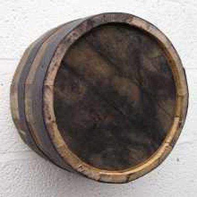 15 inch (38cm) Rustic with Black Hoops Finish Barrel Ends