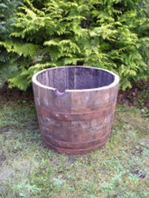 20" Extra Deep Natural Finish Oak Tubs Half-Barrels