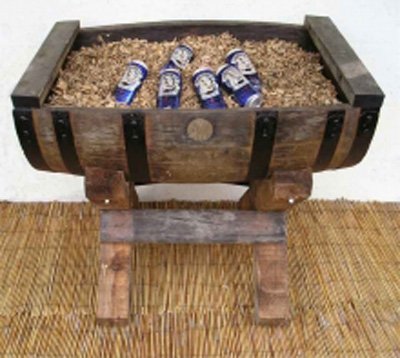 Cradle Display Barrel Rustic Finish