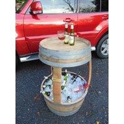 French Wine Barrel Table Drinks Cooler