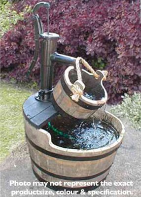 Village Pump Water Garden with Bucket - Large with Manual Pump
