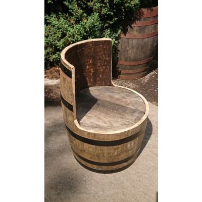 Whisky Barrel Chair Rustic - Small
