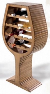 Wine Glass Shaped 18 Bottle Wine Rack