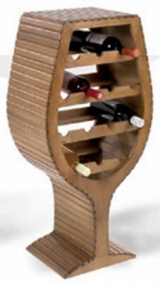 Wine Glass Shaped 14 Bottle Wine Rack