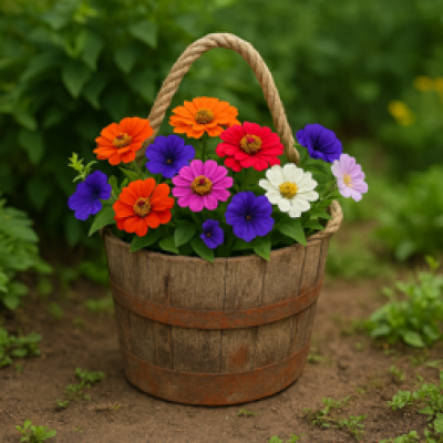 Wooden Bucket Planters