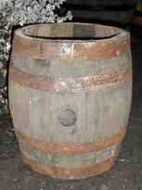 Firkin Barrel Planter - Natural Finish
