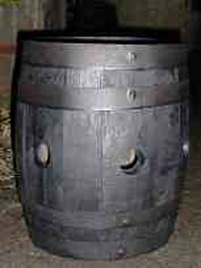 Strawberry Firkin Barrel Planter - Dark Stained Finish
