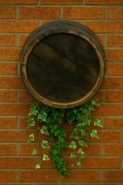 21 inch (53cm): Rustic with Black Hoops Finish Barrel Ends