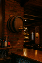 23 inch (58cm) Rustic with Black Hoops Finish Barrel Ends