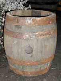 Firkin Barrel Planter - Natural Finish