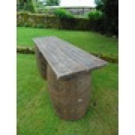 BARREL BENCH BAR - 1 BAR TOP + 2 BARRELS