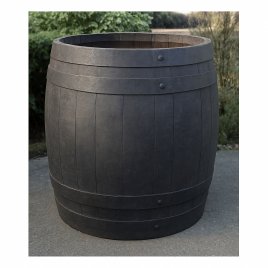 Kilderkin Barrel Planter - Dark Stained Finish
