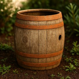 Kilderkin Barrel Planter - Natural Finish