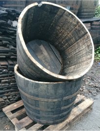 MULTI-BUY - 6 X EXTRA LARGE 36" HALF BUTT BARREL PLANTERS
