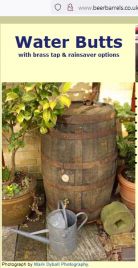 40 Gallon Rustic Oak Barrel Water Butts