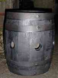 Firkin Barrel Planter - Dark Stained Finish